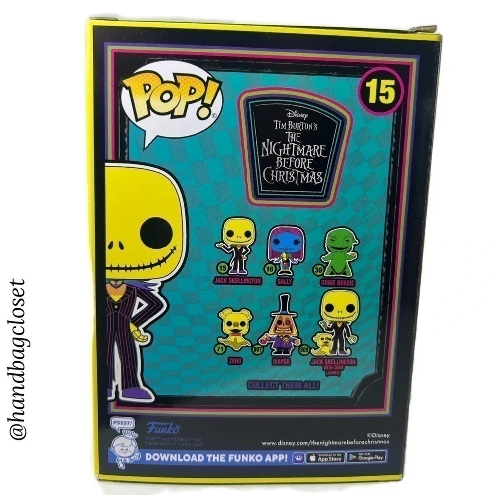 The Nightmare Before Christmas Jack Skellington Blacklight Funko Pop! Figure.
